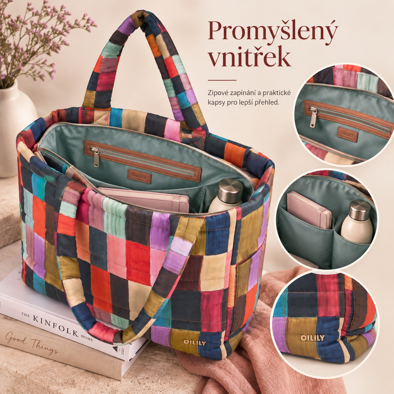 shopper čtverec vnitřek